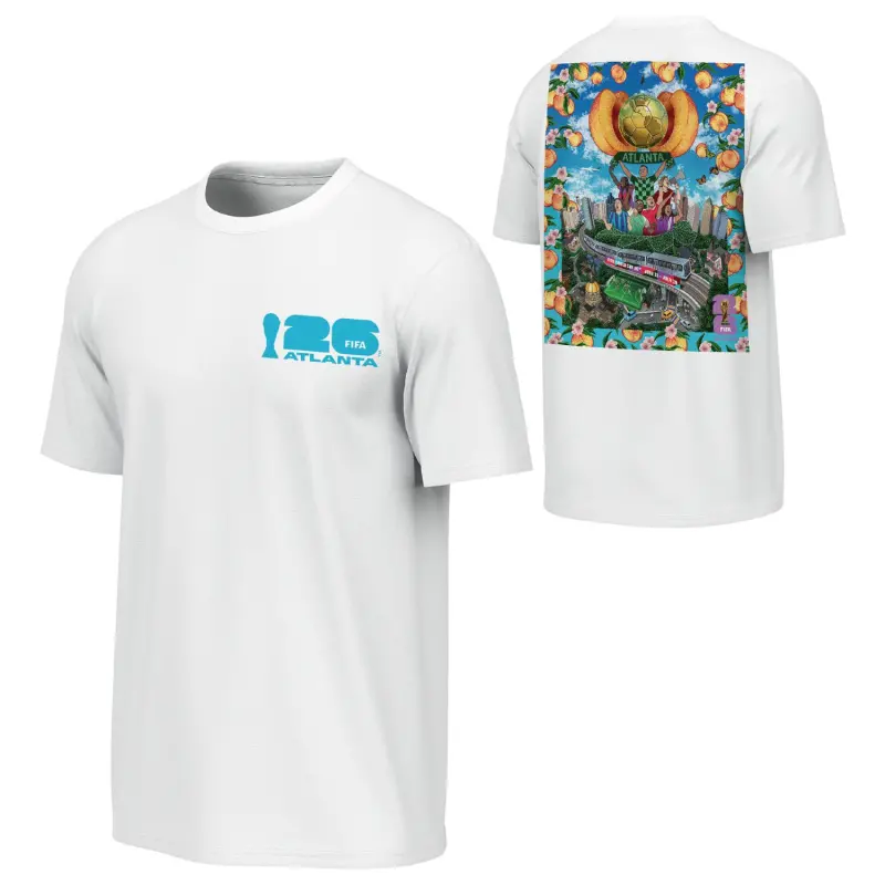 Australia National Team Store – 2026 World Cup Atlanta Poster White T-Shirt – Unisex Football Gear Selection