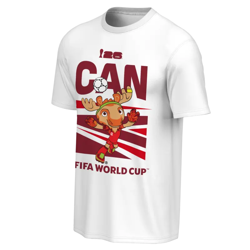 Australia National Team Store – 2026 World Cup Canada Mascot White T-Shirt – Unisex Football Gear Selection