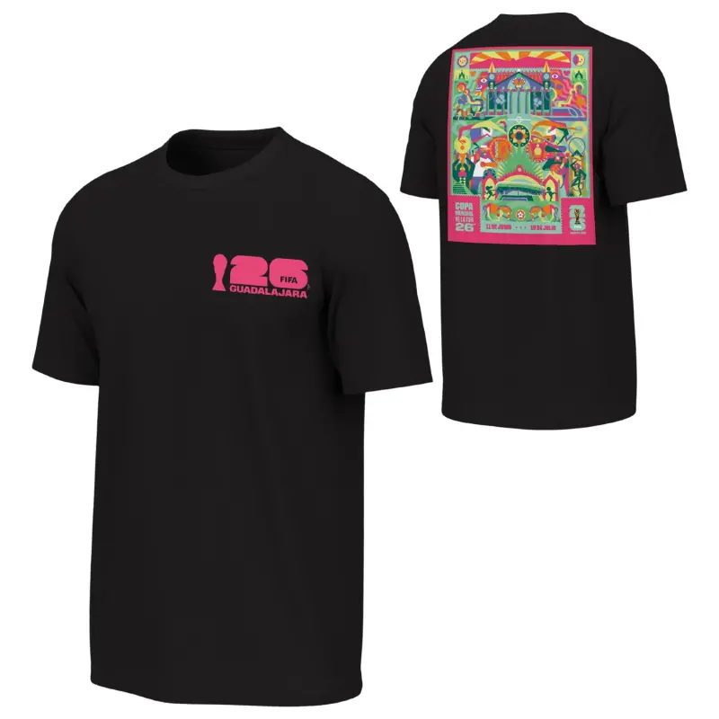 Australia National Team Store – 2026 World Cup Guadalajara Poster Black T-Shirt – Unisex Football Gear Selection