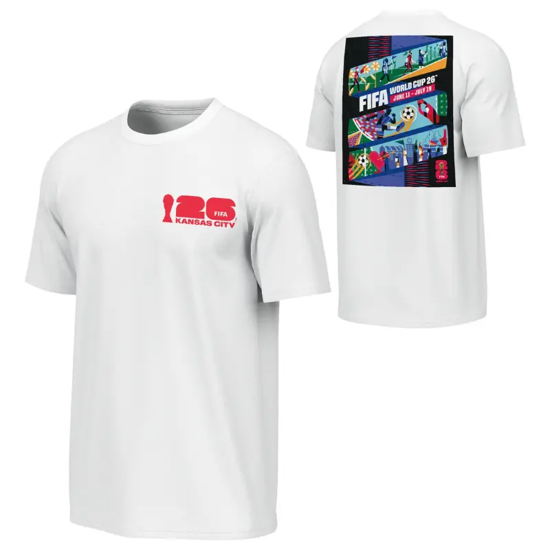 Australia National Team Store – 2026 World Cup Kansas City Poster White T-Shirt – Unisex Football Gear Selection