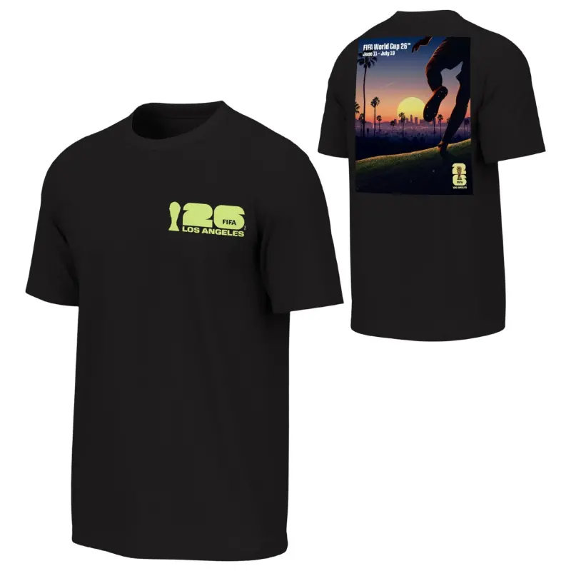 Australia National Team Store – 2026 World Cup Los Angeles Poster Black T-Shirt – Unisex Football Gear Selection