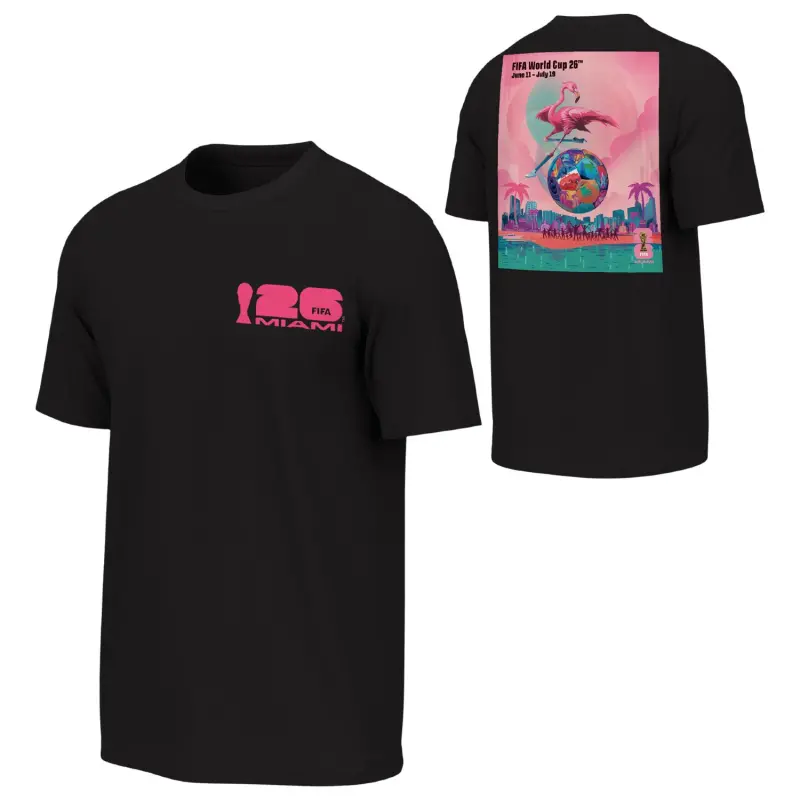 Australia National Team Store – 2026 World Cup Miami Poster Black T-Shirt – Unisex Football Gear Selection