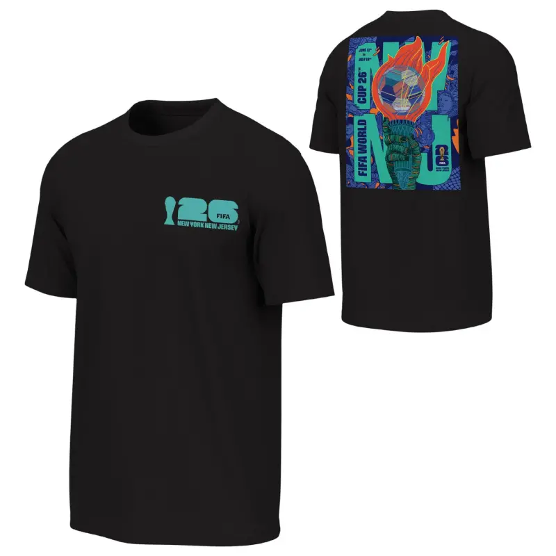 Australia National Team Store – 2026 World Cup New York New Jersey Poster Black T-Shirt – Unisex Football Gear Selection