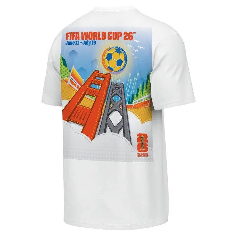 Australia National Team Store – 2026 World Cup San Francisco Bay Area Poster White T-Shirt – Unisex Football Gear Selection