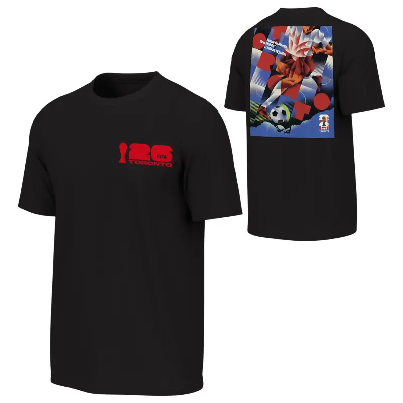 Australia National Team Store – 2026 World Cup Toronto Poster Black T-Shirt [FRE] – Unisex Football Gear Selection