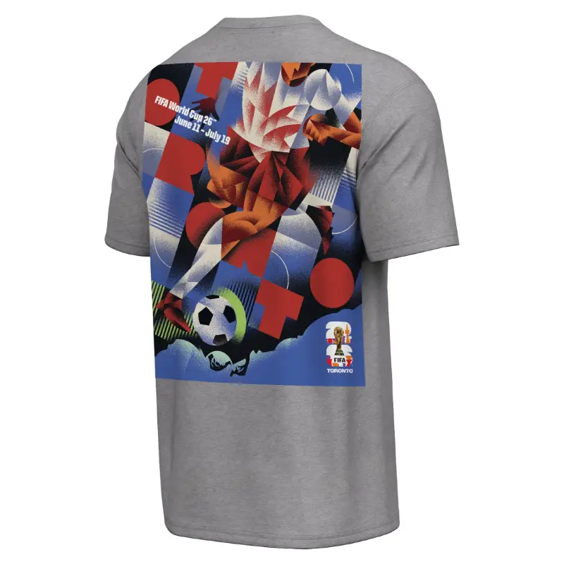 Australia National Team Store – 2026 World Cup Toronto Poster Grey T-Shirt [ENG] – Unisex Football Gear Selection