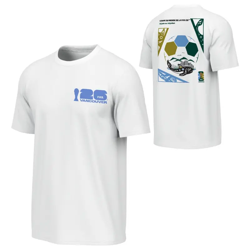 Australia National Team Store – 2026 World Cup Vancouver Poster White T-Shirt [FRE] – Unisex Football Gear Selection