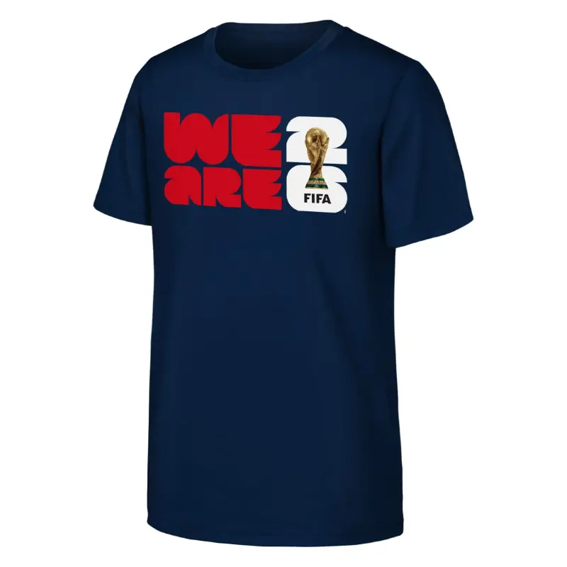 Australia National Team Store – 2026 World Cup We Are 26 Emblem Navy T-Shirt – Unisex Football Gear Selection