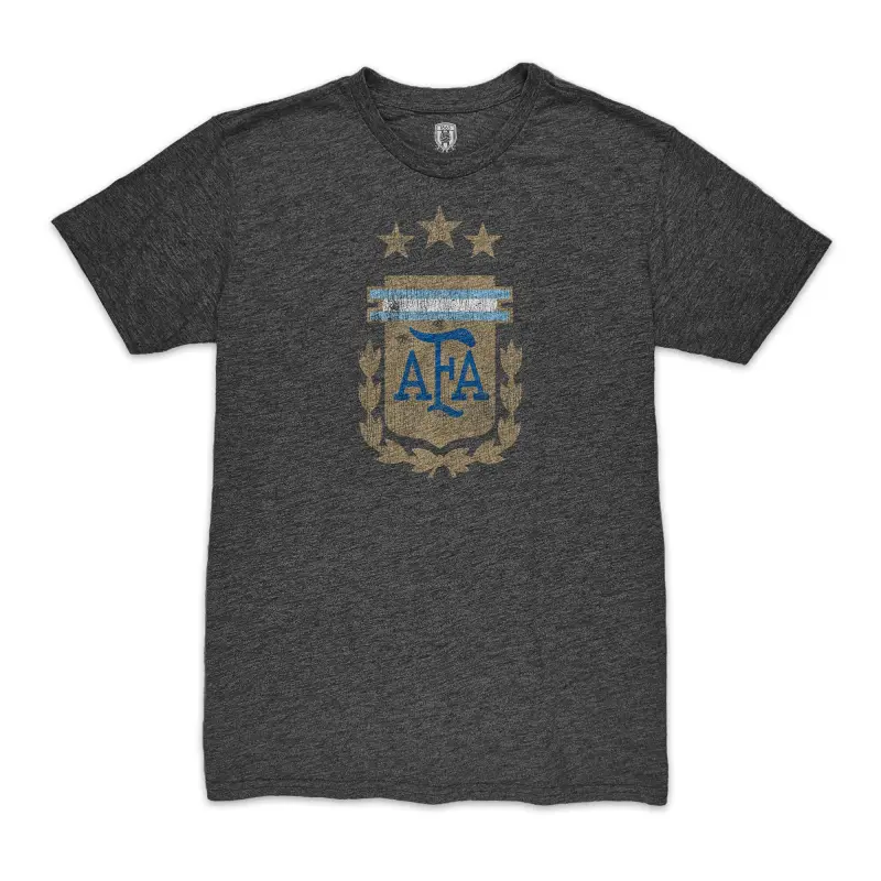 Australia National Team Store – Alejandro Garnacho Argentina National Team 1863FC Player Vintage Tri-Blend T-Shirt – Black Football Gear Selection