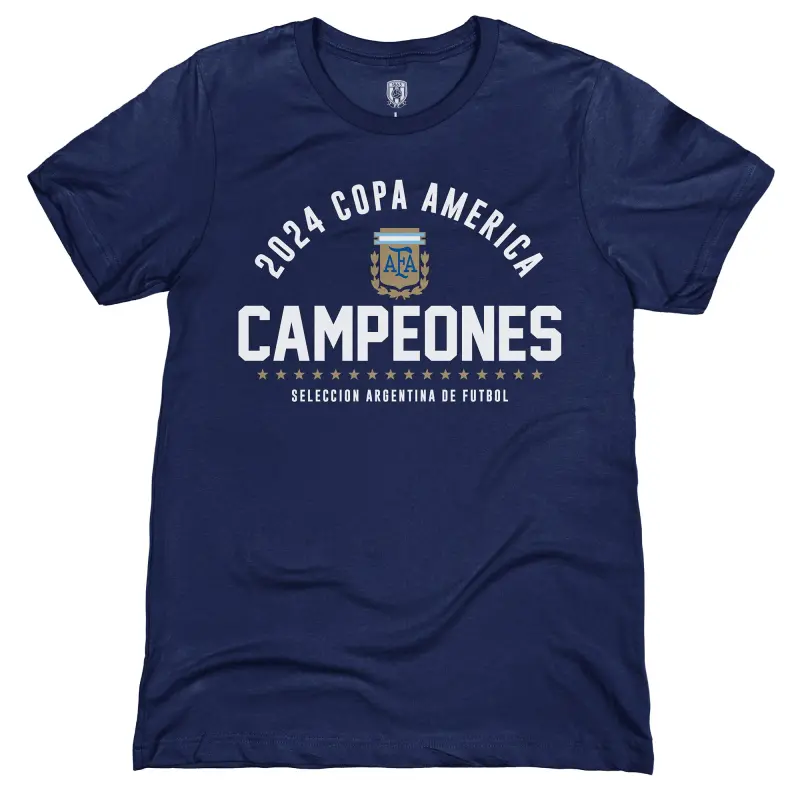 Australia National Team Store – Argentina National Team 1863FC 2024 Copa America Champions T-Shirt – Navy Football Gear Selection