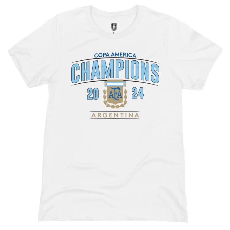 Australia National Team Store – Argentina National Team 1863FC 2024 Copa America Champions T-Shirt – White Football Gear Selection