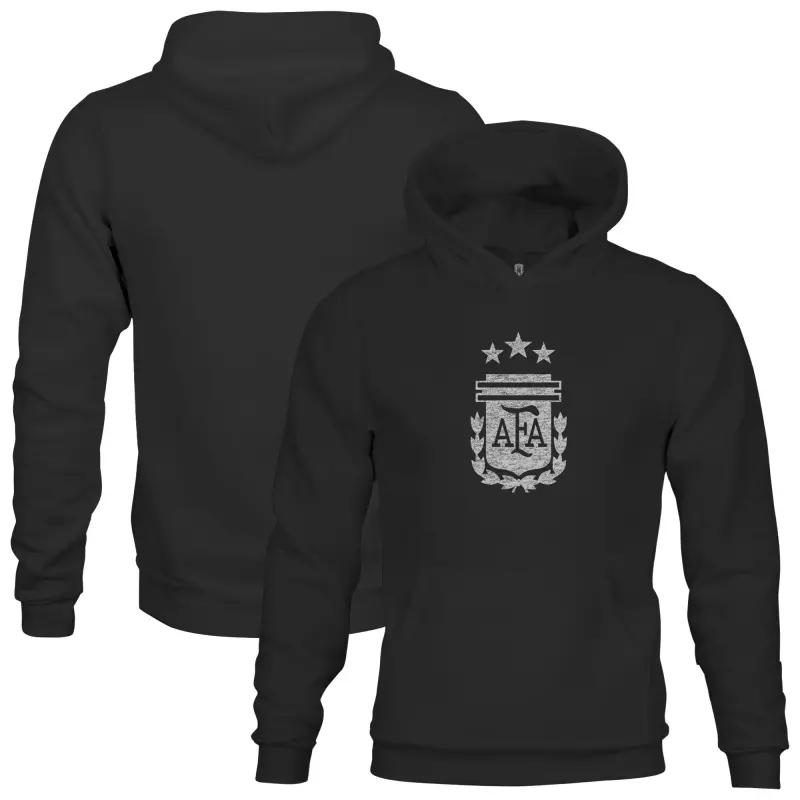 Australia National Team Store – Argentina National Team 1863FC Youth Pullover Hoodie – Black Football Gear Selection