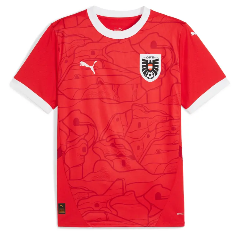 Australia National Team Store – Austria National Team Puma 2024 Home Replica Jersey – Red Football Gear Selection