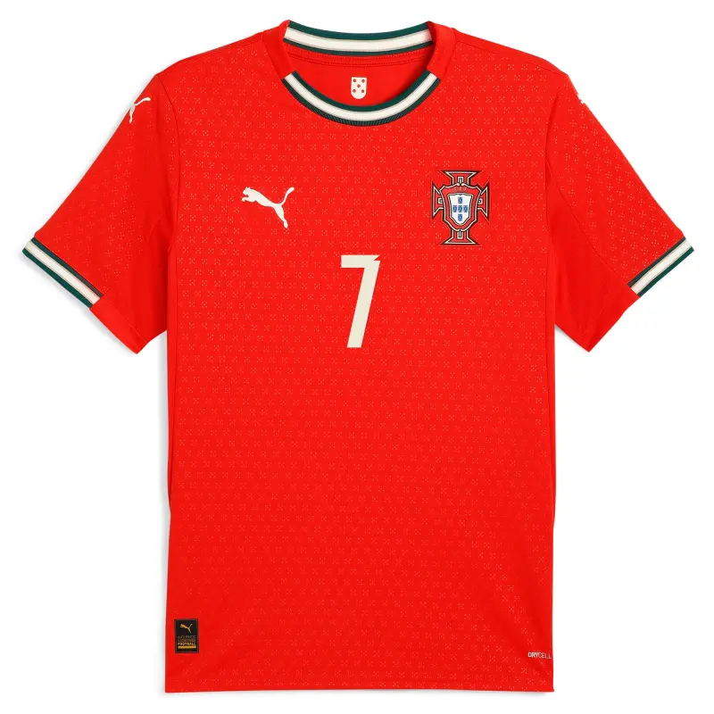 Australia National Team Store – Cristiano Ronaldo Portugal National Team Puma 2025 Home Replica Jersey – Red Football Gear Selection