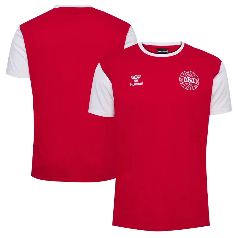Australia National Team Store – Denmark National Team Block T-Shirt – Red Football Gear Selection