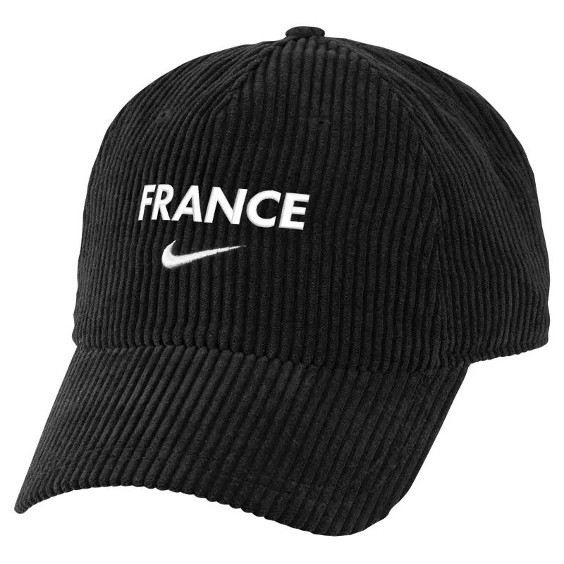 Australia National Team Store – France National Team Nike Corduroy Club Flex Hat – Black Football Gear Selection