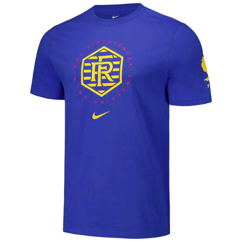 Australia National Team Store – France National Team Nike Localized Core Cotton T-Shirt – Royal Football Gear Selection