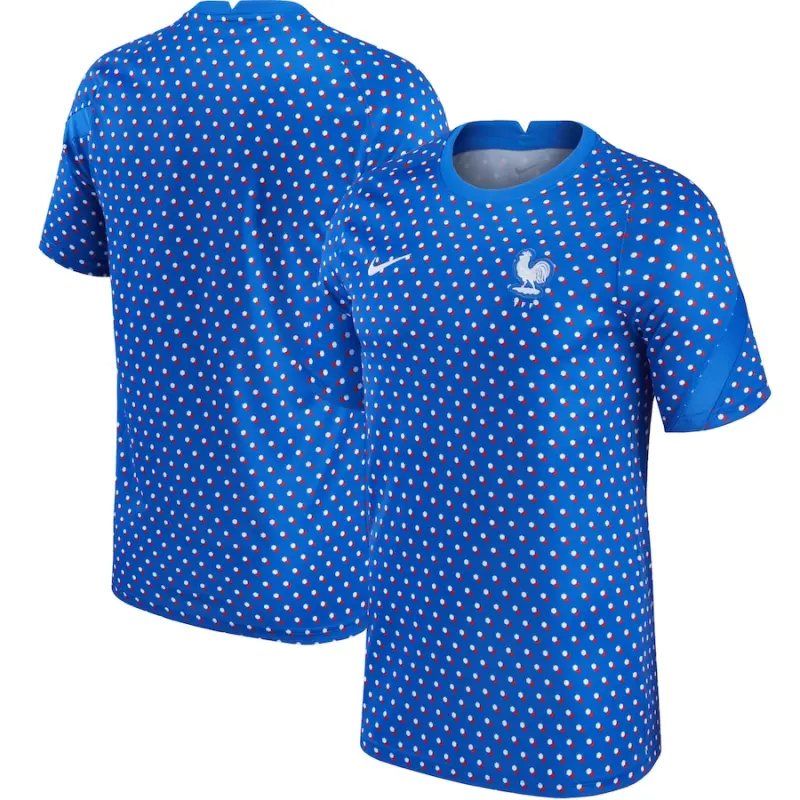 Australia National Team Store – France Women’s National Team Nike 2021/22 Pre-Match Top – Blue Football Gear Selection