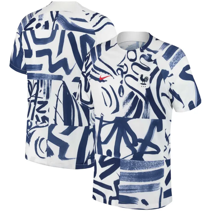 Australia National Team Store – France Women’s National Team Nike 2023 Academy Pro Pre-Match Top – White Football Gear Selection