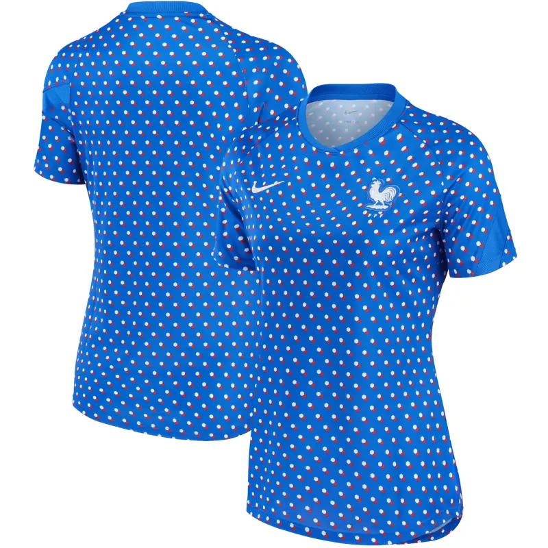 Australia National Team Store – France Women’s National Team Nike Women’s 2022/23 Away Pre-Match Performance Top – Blue Football Gear Selection