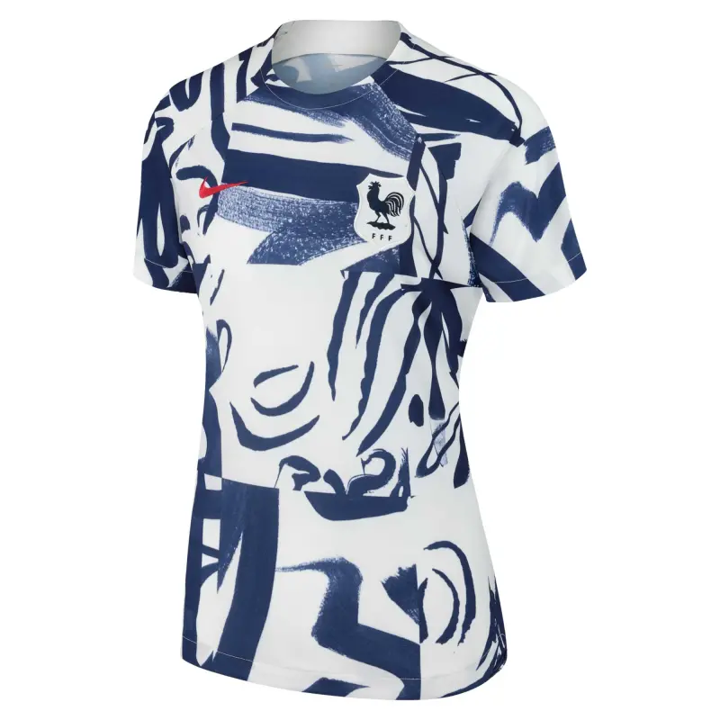 Australia National Team Store – France Women’s National Team Nike Women’s 2023 Pre-Match Top – White Football Gear Selection