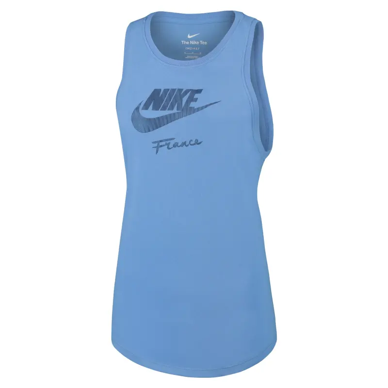Australia National Team Store – France Women’s National Team Nike Women’s Futura Tank Top – Blue Football Gear Selection