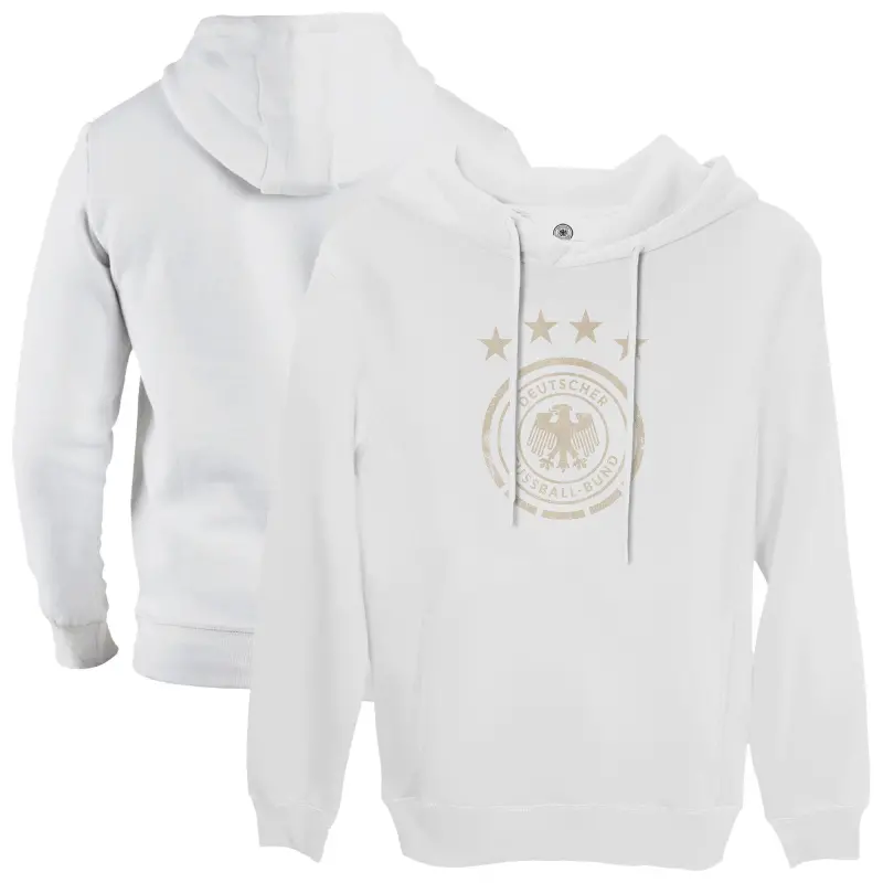 Australia National Team Store – Germany National Team 1863FC Fleece Pullover Hoodie – White Football Gear Selection