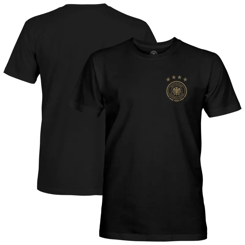 Australia National Team Store – Germany National Team 1863FC Mono Badge T-Shirt – Black Football Gear Selection