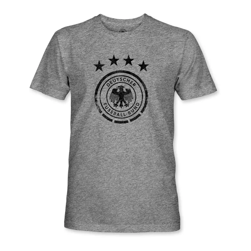 Australia National Team Store – Germany National Team 1863FC Mono Badge Vintage Tri-Blend T-Shirt – Heather Gray Football Gear Selection