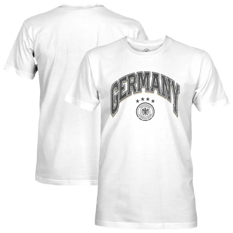 Australia National Team Store – Germany National Team 1863FC Retro Wordmark T-Shirt – White Football Gear Selection