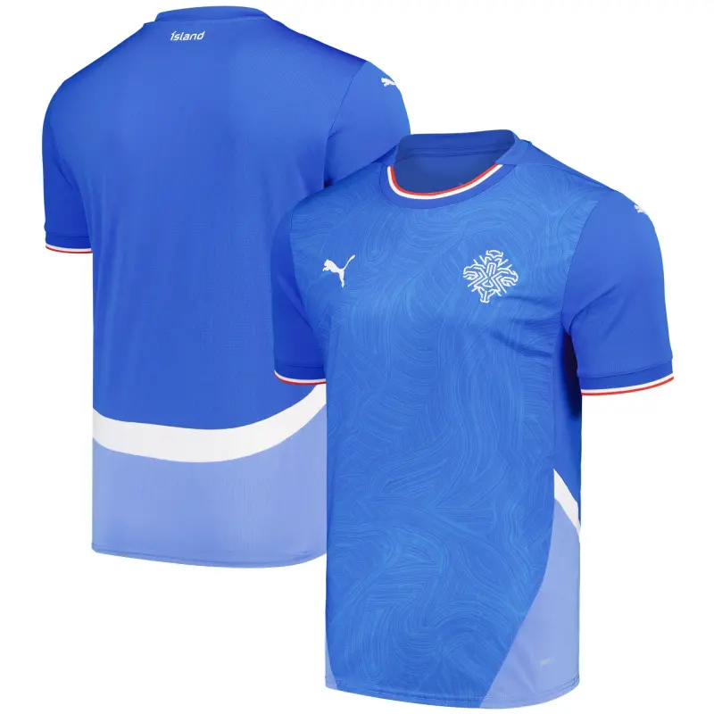Australia National Team Store – Iceland National Team Puma 2024 Home Replica Jersey – Blue Football Gear Selection
