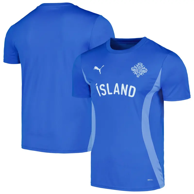 Australia National Team Store – Iceland National Team Puma 2024 Pre-Match Jersey – Blue Football Gear Selection