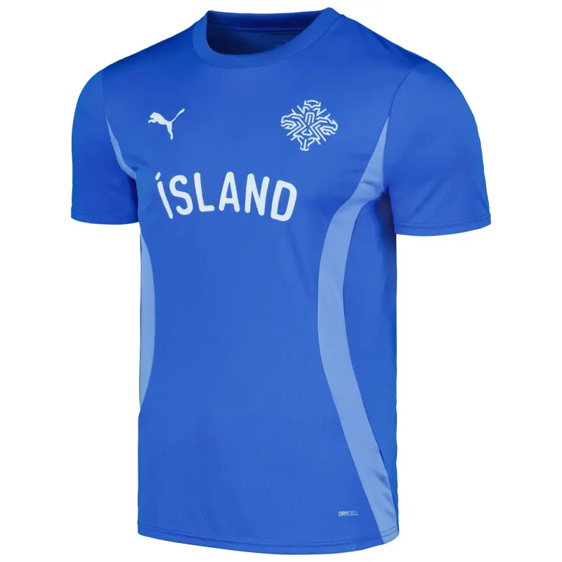 Australia National Team Store – Iceland National Team Puma 2024 Pre-Match Jersey – Blue Football Gear Selection