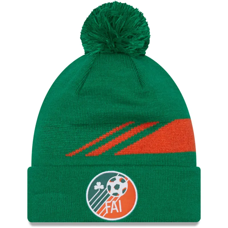 Australia National Team Store – Ireland National Team New Era Sport Cuffed Knit Hat with Pom – Green Football Gear Selection