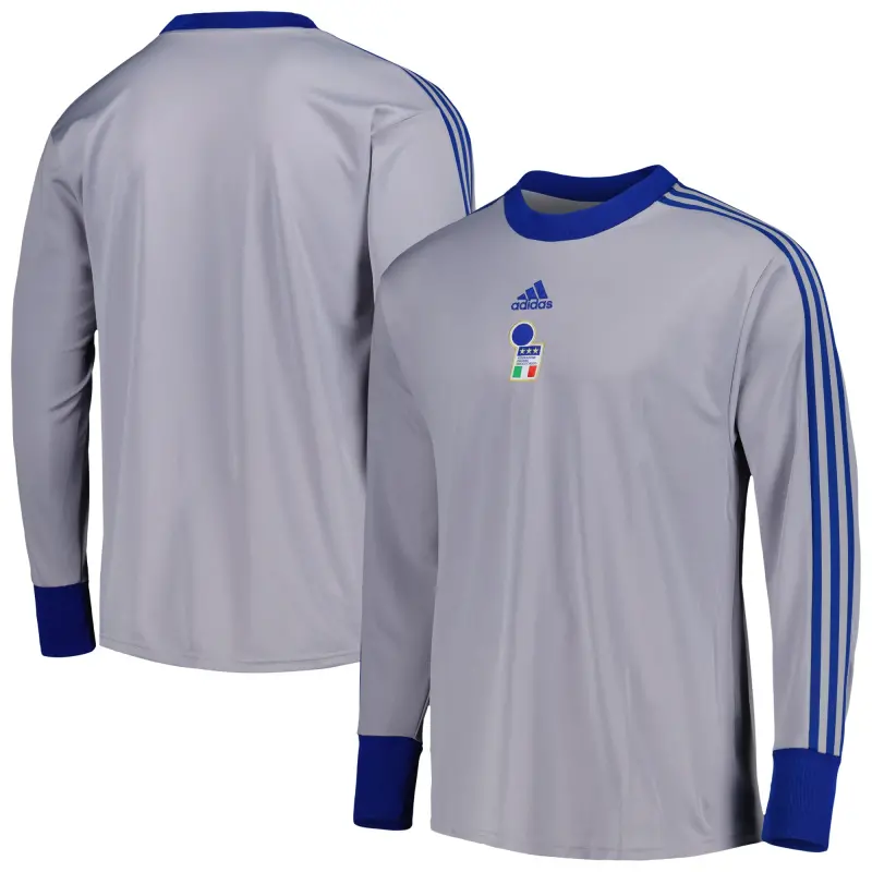 Australia National Team Store – Italy National Team adidas Authentic Football Icon Goalkeeper Jersey – Gray Football Gear Selection