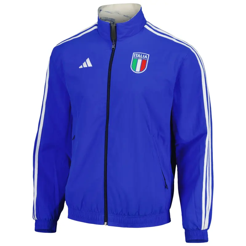 Australia National Team Store – Italy National Team adidas Team Logo Anthem Reversible Full-Zip Jacket – White Football Gear Selection