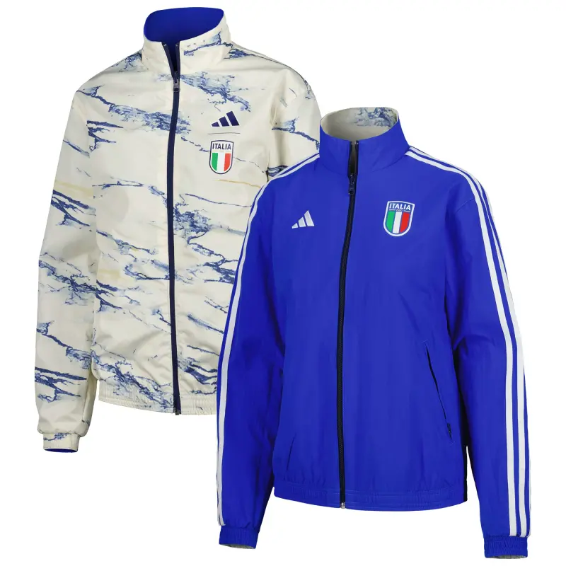 Australia National Team Store – Italy National Team adidas Women’s Anthem Reversible Full-Zip Jacket – Blue Football Gear Selection