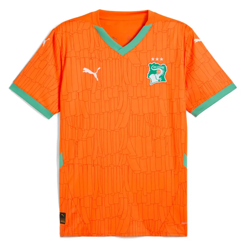 Australia National Team Store – Ivory Coast National Team Puma 2025 Home Replica Jersey – Orange Football Gear Selection