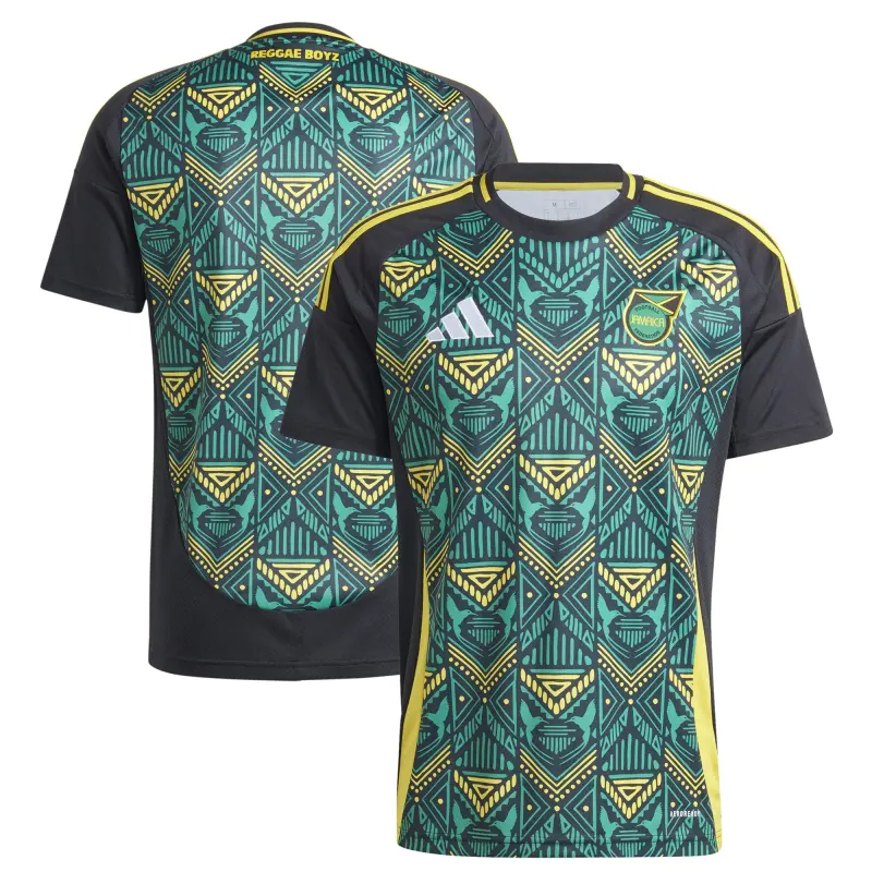 Australia National Team Store – Jamaica National Team adidas 2024 Away Replica Jersey – Black Football Gear Selection