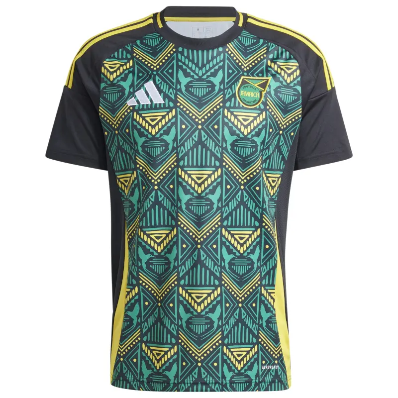 Australia National Team Store – Jamaica National Team adidas 2024 Away Replica Jersey – Black Football Gear Selection