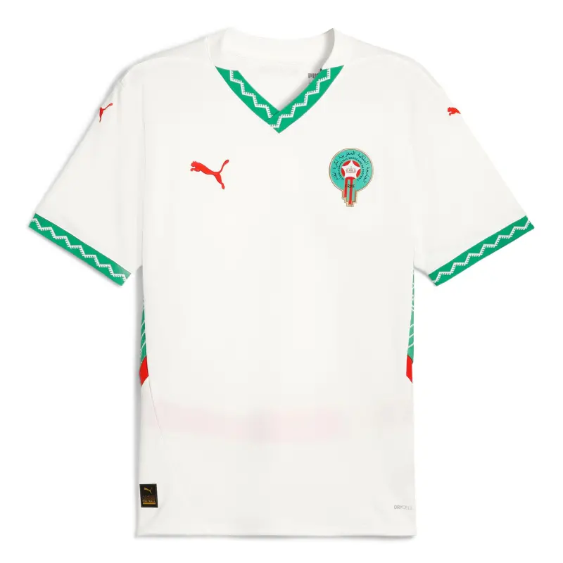 Australia National Team Store – Morocco National Team Puma 2025 Away Replica Jersey – White Football Gear Selection