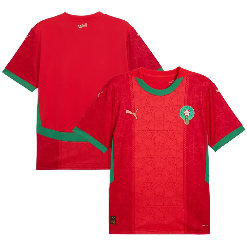 Australia National Team Store – Morocco National Team Puma 2025 Home Replica Jersey – Red Football Gear Selection