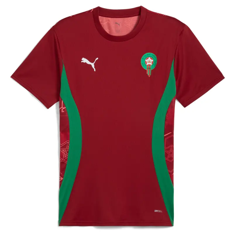 Australia National Team Store – Morocco National Team Puma 2025 Pre-Match Jersey – Red Football Gear Selection
