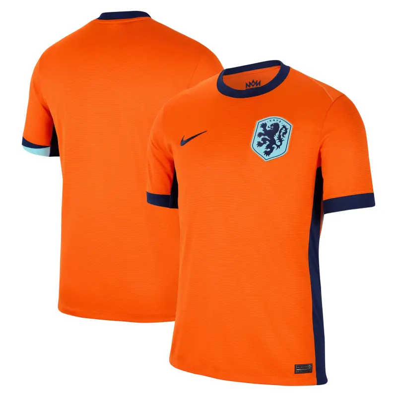 Australia National Team Store – Netherlands National Team Nike 2024 Home Replica Blank Jersey – Orange Football Gear Selection