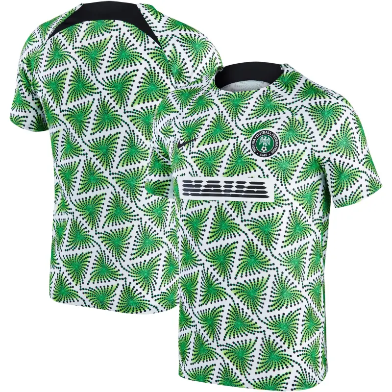 Australia National Team Store – Nigeria National Team Nike 2022/23 Pre-Match Top – White Football Gear Selection