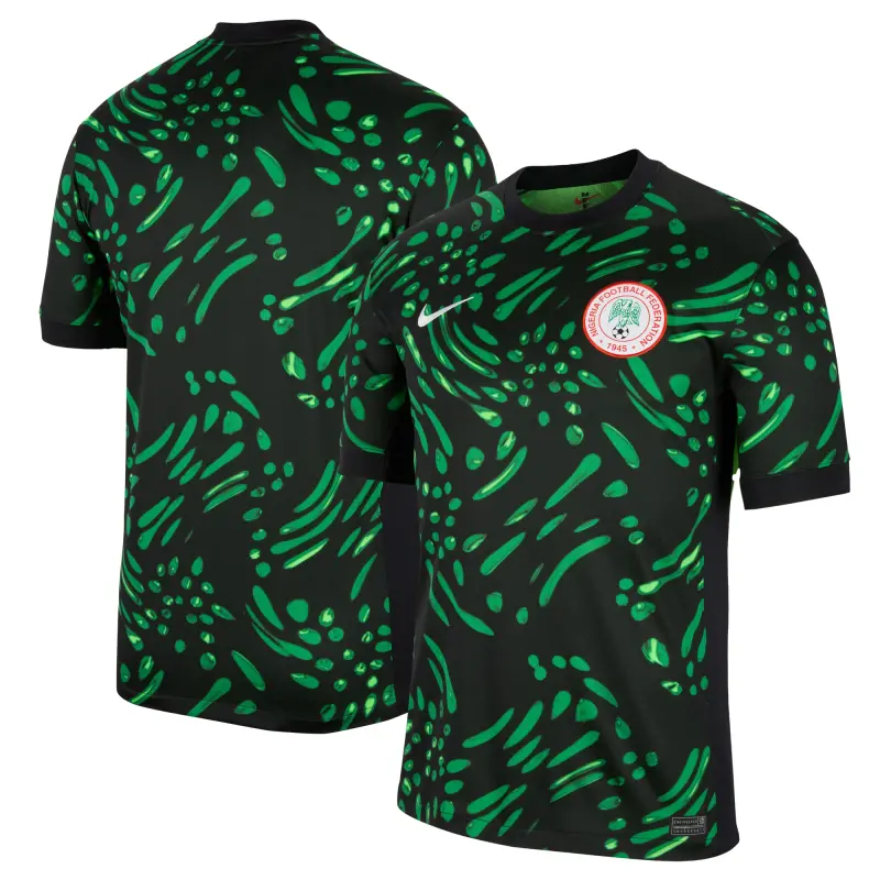 Australia National Team Store – Nigeria National Team Nike 2024 Away Replica Jersey – Black Football Gear Selection