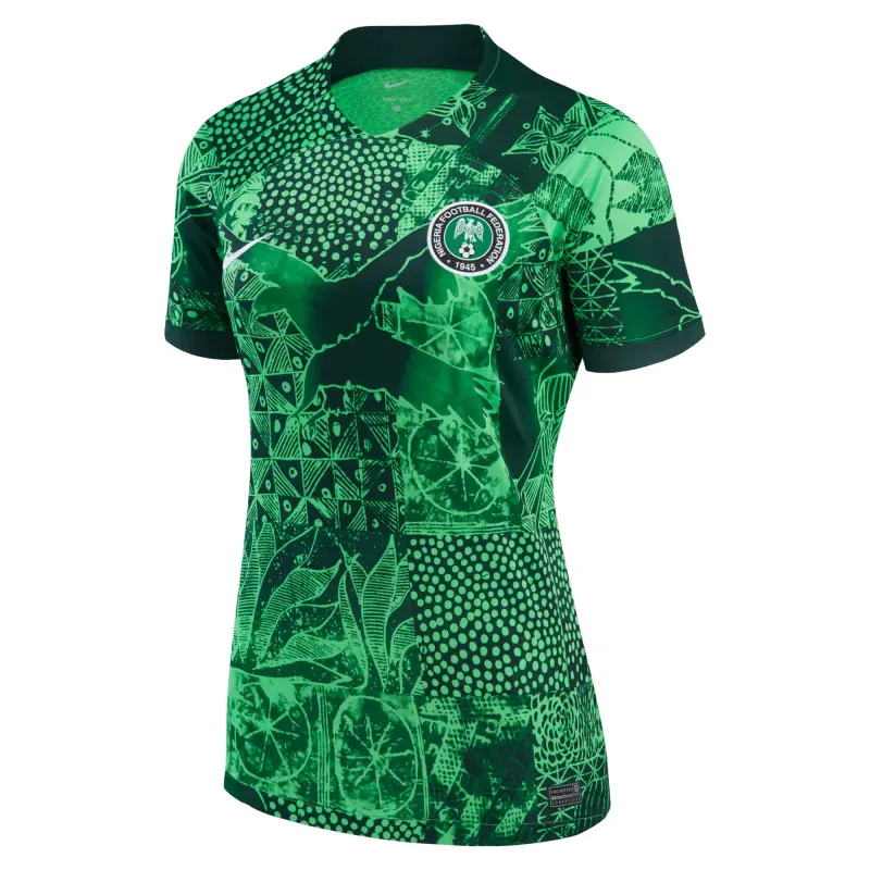 Australia National Team Store – Nigeria National Team Nike Women’s 2022/23 Home Breathe Stadium Replica Blank Jersey – Green Football Gear Selection