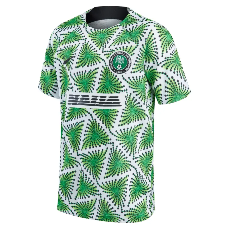 Australia National Team Store – Nigeria National Team Nike Youth Pre-Match Top – White Football Gear Selection