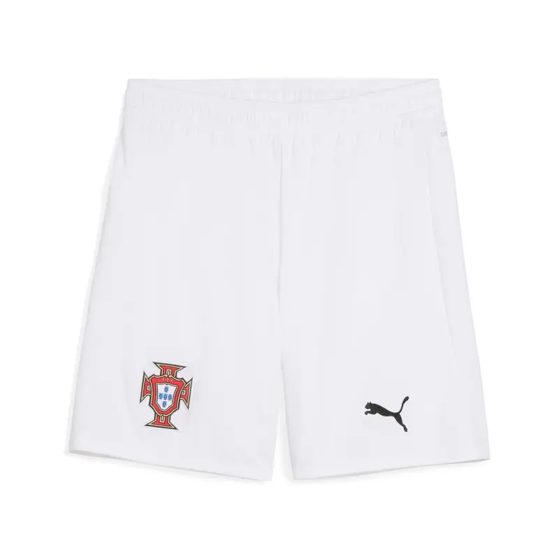 Australia National Team Store – Portugal National Team Puma 2025 Away Replica Shorts – White Football Gear Selection