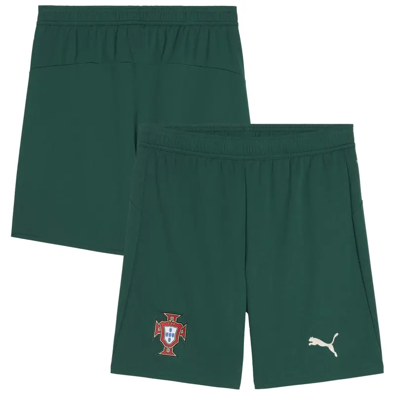 Australia National Team Store – Portugal National Team Puma 2025 Home Replica Shorts – Green Football Gear Selection
